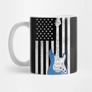 Patriotic Electric Guitar Mug